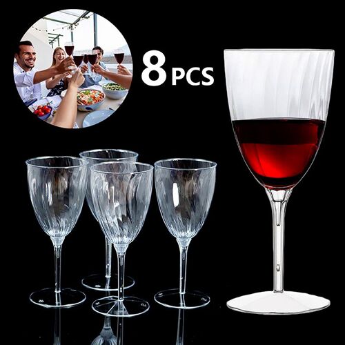 Verres À Champagne En Plastique, Flûtes De Poulet, Pour Ixde Mariage, Douche, Grillage, Fourniture De Ix, Verres De Standard, Prohanovre Et Hygiéniques, 8 Pièces
