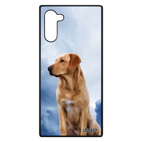 Coque Chien Samsung Note 10 Silicone Case Design Golden Retriever Ciel Animal Noir Rigide Nuage Canin Bleu Labrador Animaux Galaxy