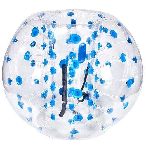 Ballon Gonflable - Duoku - 1,5 M - Pvc 0,8 Mm - Pois Bleus Transparents - Pour Adultes Et Adolescents