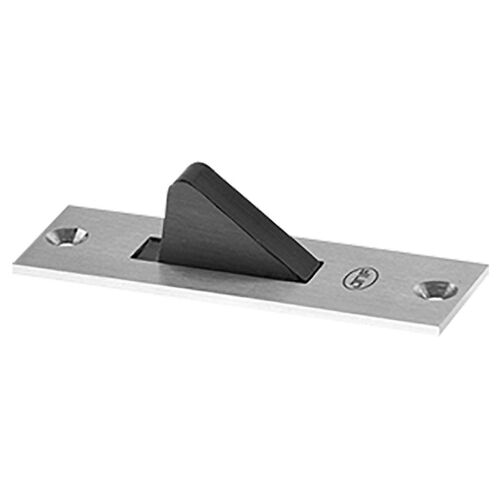 Butoir de porte escamotable - Entraxe : 65 mm - Longueur : 75 mm - Décor : Satiné - Hauteur : 17,5 mm - Largeur : 25 mm - Matériau : Inox 304 - ITAR