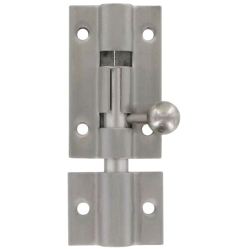 Targette inox - Epaisseur : 1,5 mm - Hauteur : 31 mm - Longueur : 50 mm - Décor : Satiné - Poids : 56 g - Matériau : Inox 304 - ITAR