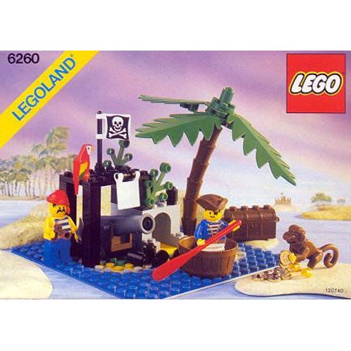 LEGO Pirates Vintage 6260 Ile des Pirates Shipwreck Island Avec 2 Figurines