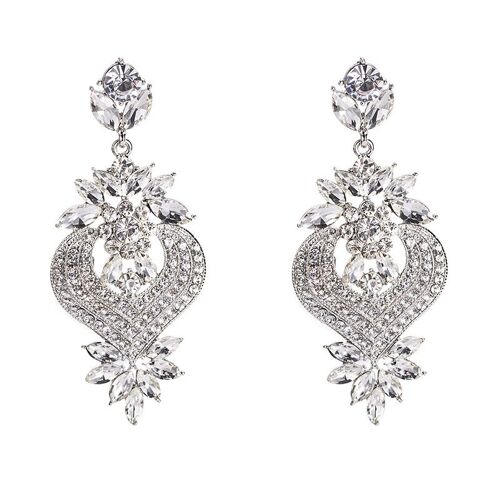 Boucles D'oreilles De Luxe En Pierre De Kirchen Pour Femmes, Fleur, Déclaration De Fête, Grandes Boucles D'oreilles Pendantes, Bijoux De Mariage, 2019