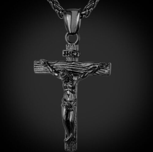 Collier Pendentif Croix Crucifix En Métal Pour Hommes, Haute Qualité, Bijoux Amulette Punk De Style Religieux