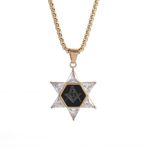 Collier Avec Pendentif À Breloque Pour Homme, Style Religieux, Logo De La Franc-Maçonnerie, À La Mode