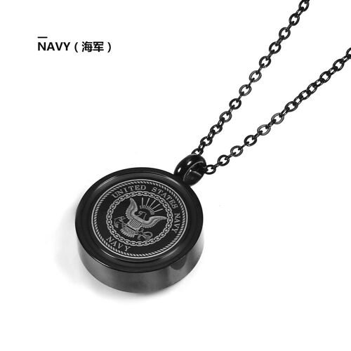 Collier Pendentif Urne Gravé En Acier Inoxydable, Bijoux Pour Animaux De Compagnie, Armée Commémorative, Corps De La Marine, Pompier, Police De L'armée De L'air, Proches