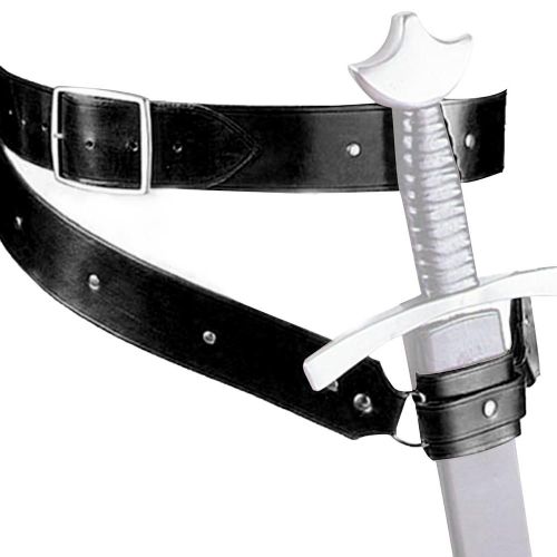 Porte-Épée Steampunk Pour Hommes,Costume Médiéval,Ceinture En Pu,Gaine De Taille,Étui De Protection Réglable,Épée Large,Ensemble Pour Cosplay - Type Black