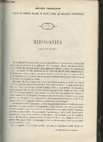 Le Musée Français Portraits Des Contemporains Dessinés D Après Les Meilleurs Photographies - 1862 - Meissonnier (Jean Louis Ernest).