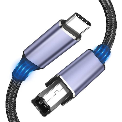 Câble d'imprimante USB-B à USB-C ou clavier MIDI contrôleur DJ - 3 mètres