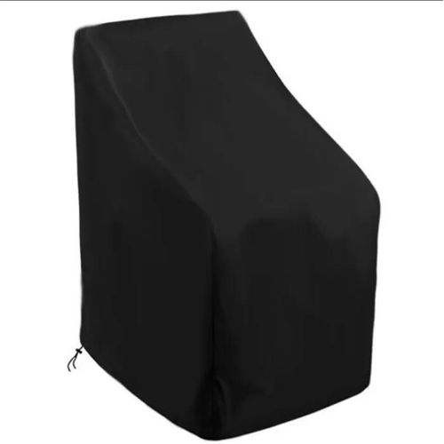 Housse Imperméable Pour Chaise De Jardin, Housse De Fauteuil Empilable Avec Cordon Et Boucle (120 X 65 X 65 X 80 Cm) - Noir