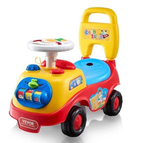 VEVOR Push Car for Toddlers 1-3 Years Old Kids Car with Musical Steering Wheel and Horn, Sit Up Stand Toy, Under Seat Storage for Bo