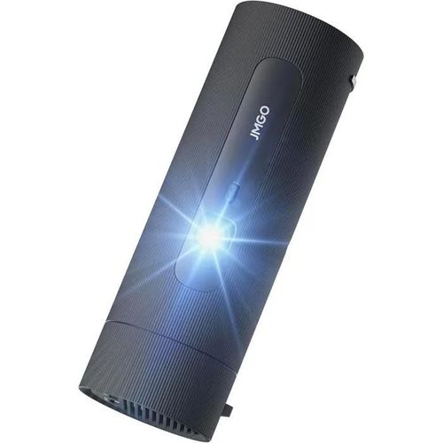 JMGO PicoFlix Mini Portable Outdoor Projector with Google TV, Netflix, 1080P, 420 ISO Lumens, 4.5 Hours Battery, 200 Inch Home Cinem