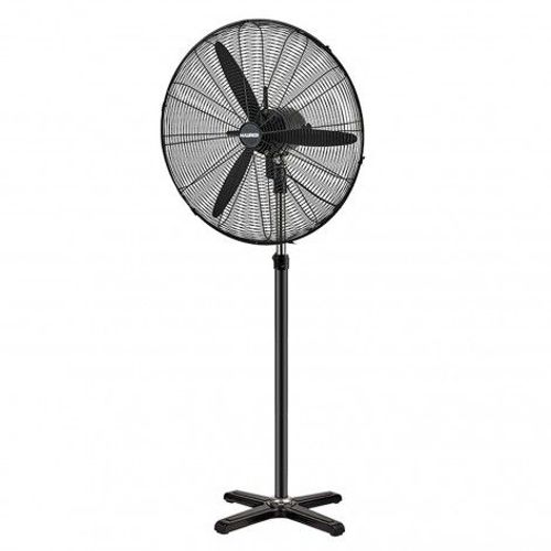 Ventilador Pie Ø 70 x195 cm Negro 190 W Oscilación Automatica Altura Regulable Cabezal Inclinable Base Estable 60x60 cm