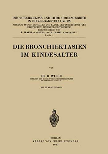 Die Bronchiektasien Im Kindesalter