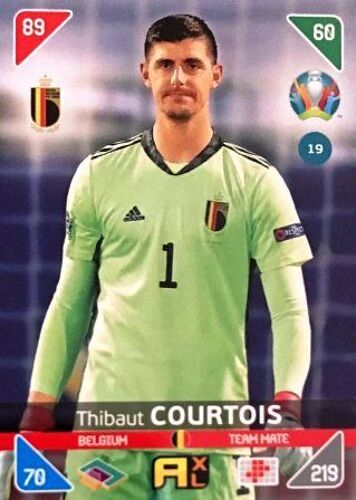 19 Thibaut Courtois - Belgium - Panini Euro 2020 Kick Off Adrenalyn Xl