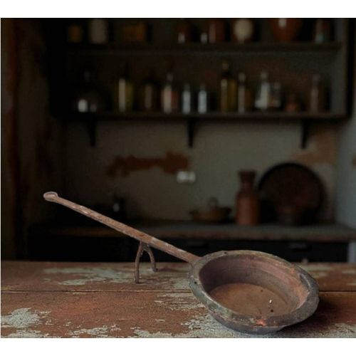 Antiquités Poêle À Frire Du Xviii En Cuivre Et Fer Forgé