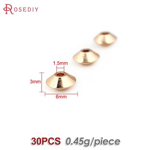Perles D'espacement En Forme De Cône En Laiton Pour Femmes, Or 18 Carats, Bracelet, Bijoux À Bricoler Soi-Même, Fournitures Exécutives, Collier, Boucles D'oreilles, Accessoires, Document
