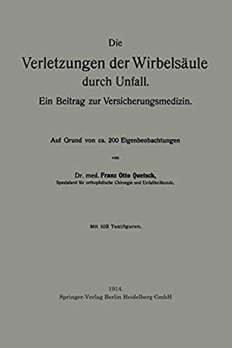 Die Verletzungen Der Wirbelsäule Durch Unfall