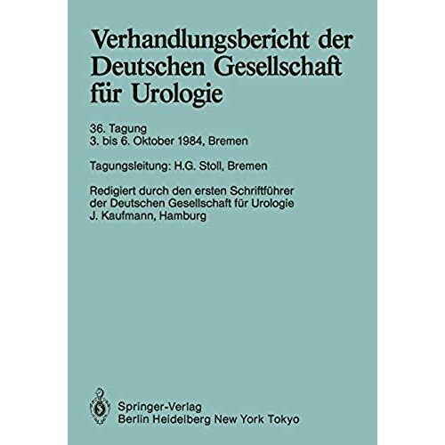 Verhandlungsbericht Der Deutschen Gesellschaft Für Urologie