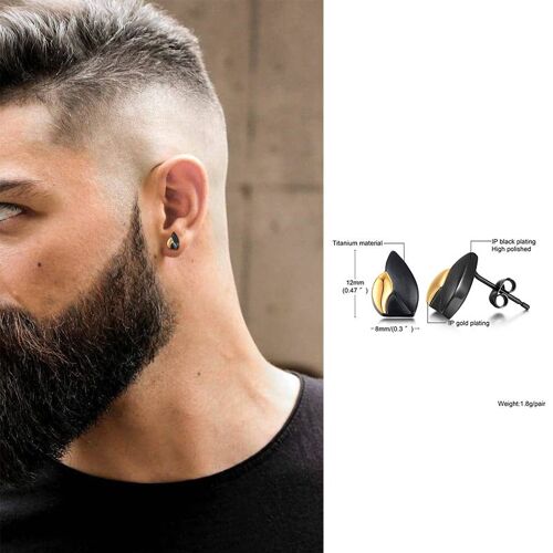 Fashionyourmen-Boucles D'oreilles En Acier Inoxydable De Louisiane, Accessoire En Pierre De Soins De Santé, Anti-Fatigue