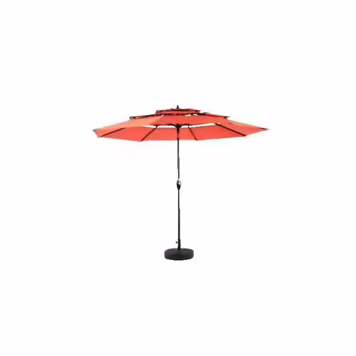 Parasol Extérieur Rectangulaire Double Face De 4,5 M Avec Manivelle (Orange) (Sans Pied)
