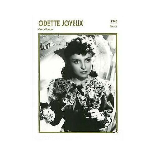 Fiche Portrait De Star Odette Joyeux