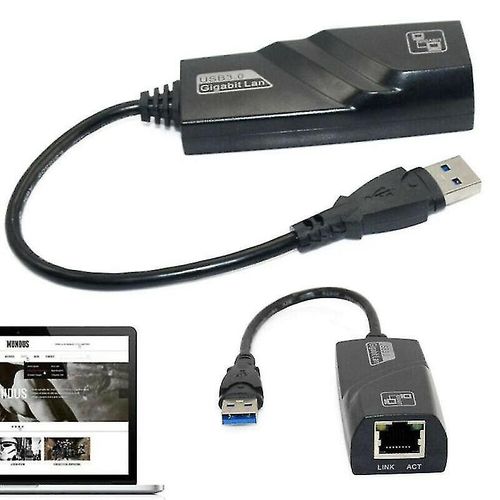 Câble adaptateur réseau Ethernet Gigabit Lan, 1000Mbps, USB 3.0, pour étuis d'ordinateur portable/PC