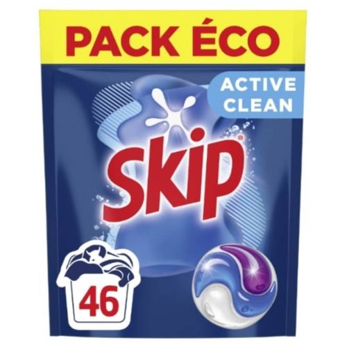 Lessive Capsules Skip 3 En 1 Active clean X46