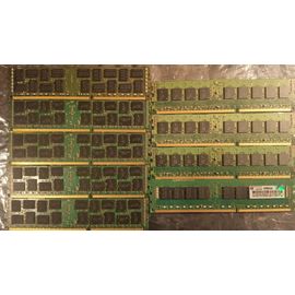72 Gb de RAM [ 9x 8Gb PC3L-12800R ] dont [ 4x 8Gb certifiées HP ]