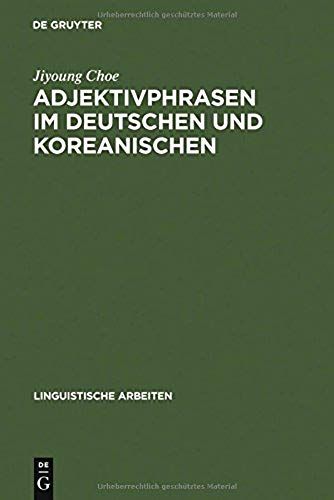 Adjektivphrasen Im Deutschen Und Koreanischen