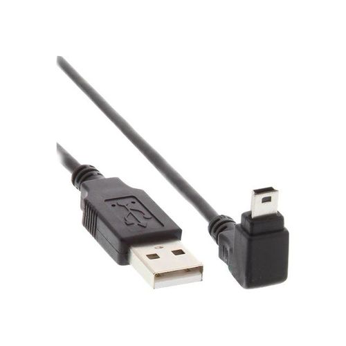 InLine - Câble USB - mini USB type B (M) pour USB (M) - 2 m - connecteur à 90° - noir