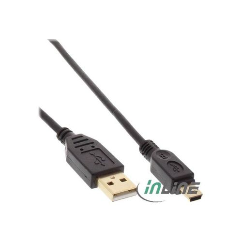 InLine - Câble USB - mini USB type B (M) pour USB (M) - USB 2.0 - 5 m - noir