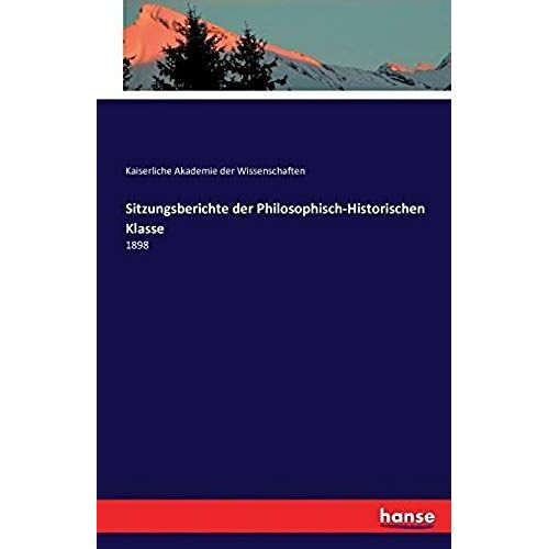 Sitzungsberichte Der Philosophisch-Historischen Klasse