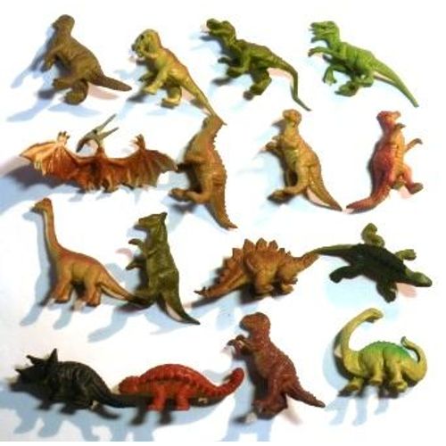 Figurines "Tombola" ( 1997) - Série Complète: The Lost World ( Jurassic Park) 16 Figurines De Dinosaures..