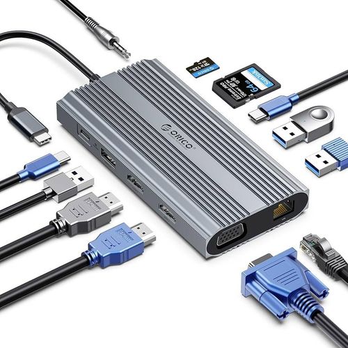 ORICO XDR-X33 Docking Station USB-C 100W 4K Grigia per 3 Monitor