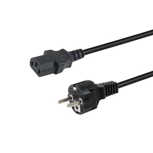 Equip Cavo Alimentazione 3m CEE7/7 IEC C13 Nero H05VV-F3G 250V 10A