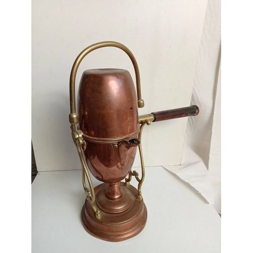 Chocolatière En Cuivre Hauteur 28 Cm Largeur 24 Cm 710gr, Exellent État