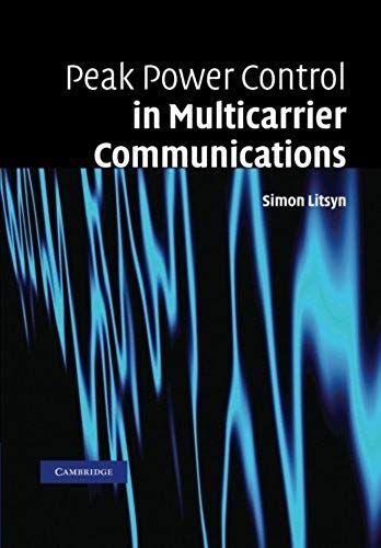 Peak Power Control In Multicarrier Communications
