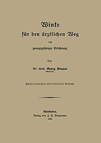 Winke Für Den Ärztlichen Weg Aus Zwanzigjähriger Erfahrung