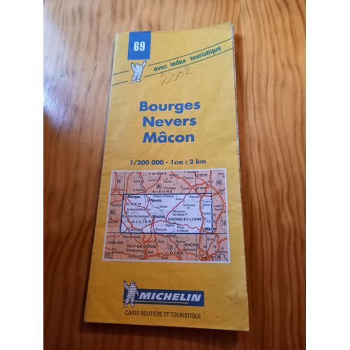 Carte Ancienne Michelin N° 69, Bourges-Nevers-Mâcon, 33° Édition De L'an 2000