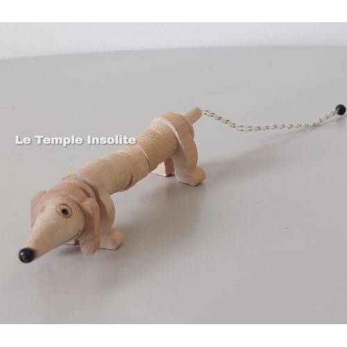 Figurine Kinder Bois Animaux - Teckel K00-123