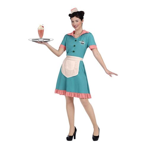 Déguisement Serveuse Bleue Années 50 Femme