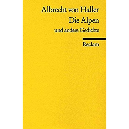 Die Alpen Und Andere Gedichte