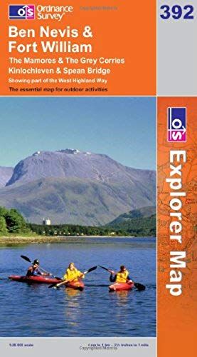 Ben Nevis And Fort William, The Mamores And The Grey Corries, Kinlochleven And Spean Bridge (Os Explorer Map)