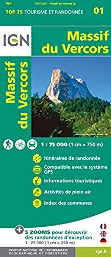 Ign 75 000 Touristische Wanderkarte 01 Massif Du Vercors