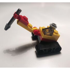 Figurine Jouet Tractopelle marteau piqueur jaune engin de chantier LEGO City / Calendrier de l'Avent 2018 - 60201