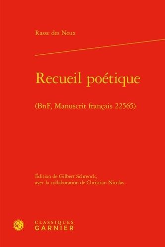 Recueil Poétique - Bnf, Manuscrit Français 22565