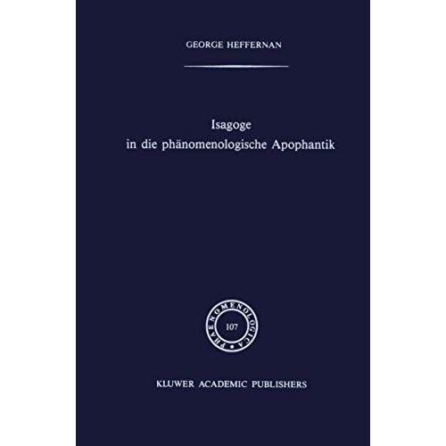 Isagoge In Die Phänomenologische Apophantik