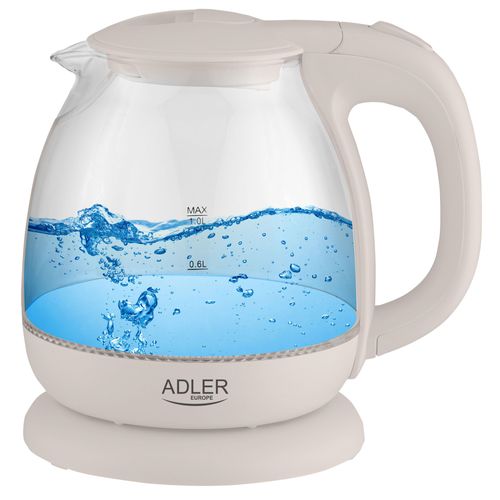 Bouilloire Adler Ad 1283c - 1l (blanc/transparent)