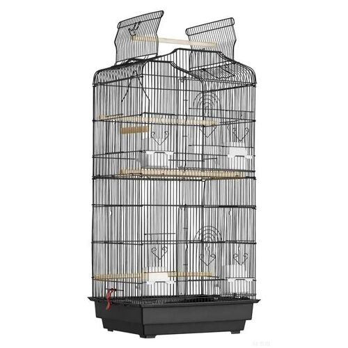 Cage À Oiseaux - Duoku - 39 Pouces - Toit Ouvert - Grande Taille - Suspendue Pour Perroquets
